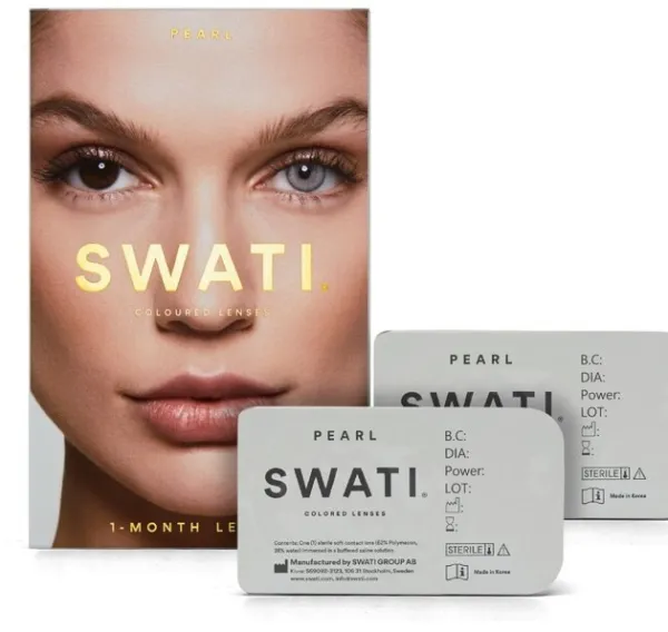 SWATI - Fargede Kontaktlinser 1 Måned - Pearl